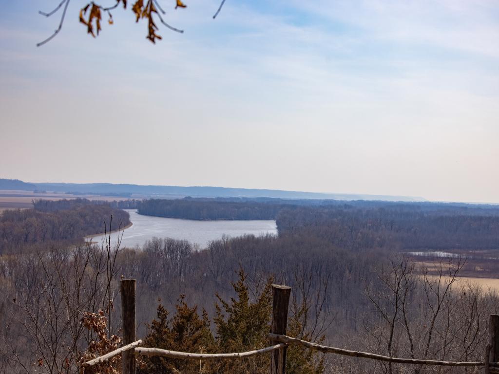 Overlooking the Illinois River Valley from an overlook at the McCully Heritage Project